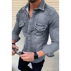 Turn-down Collar Button Thin Slim Single-breasted Jacket